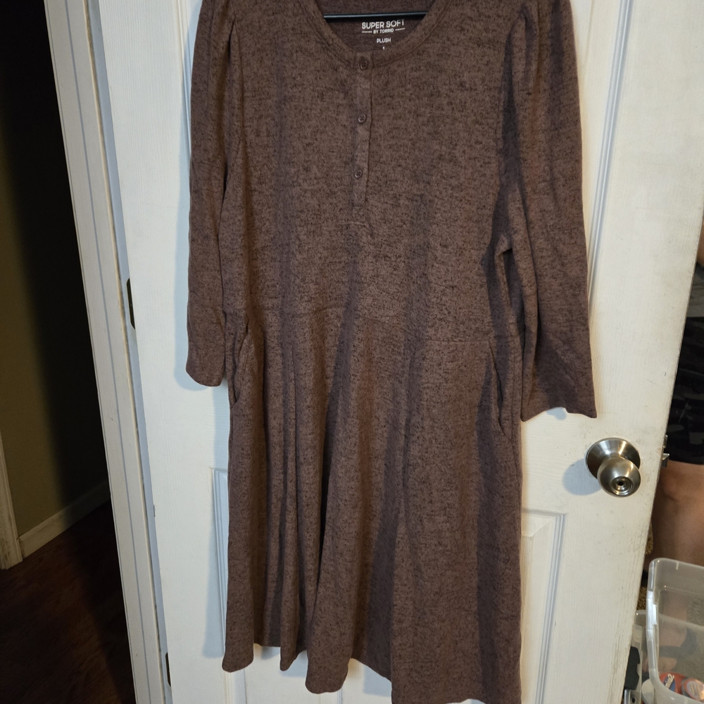 Torrid Soft Pink Long Sleeve Dress